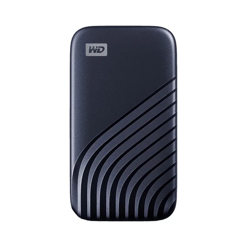 Western Digital WD My Passport SSD 2 Tt USB 3.2 Gen 2 (USB-C) -ulkoinen SSD, kannettava, laitteistosalaus, salasanasuojaus, sininen