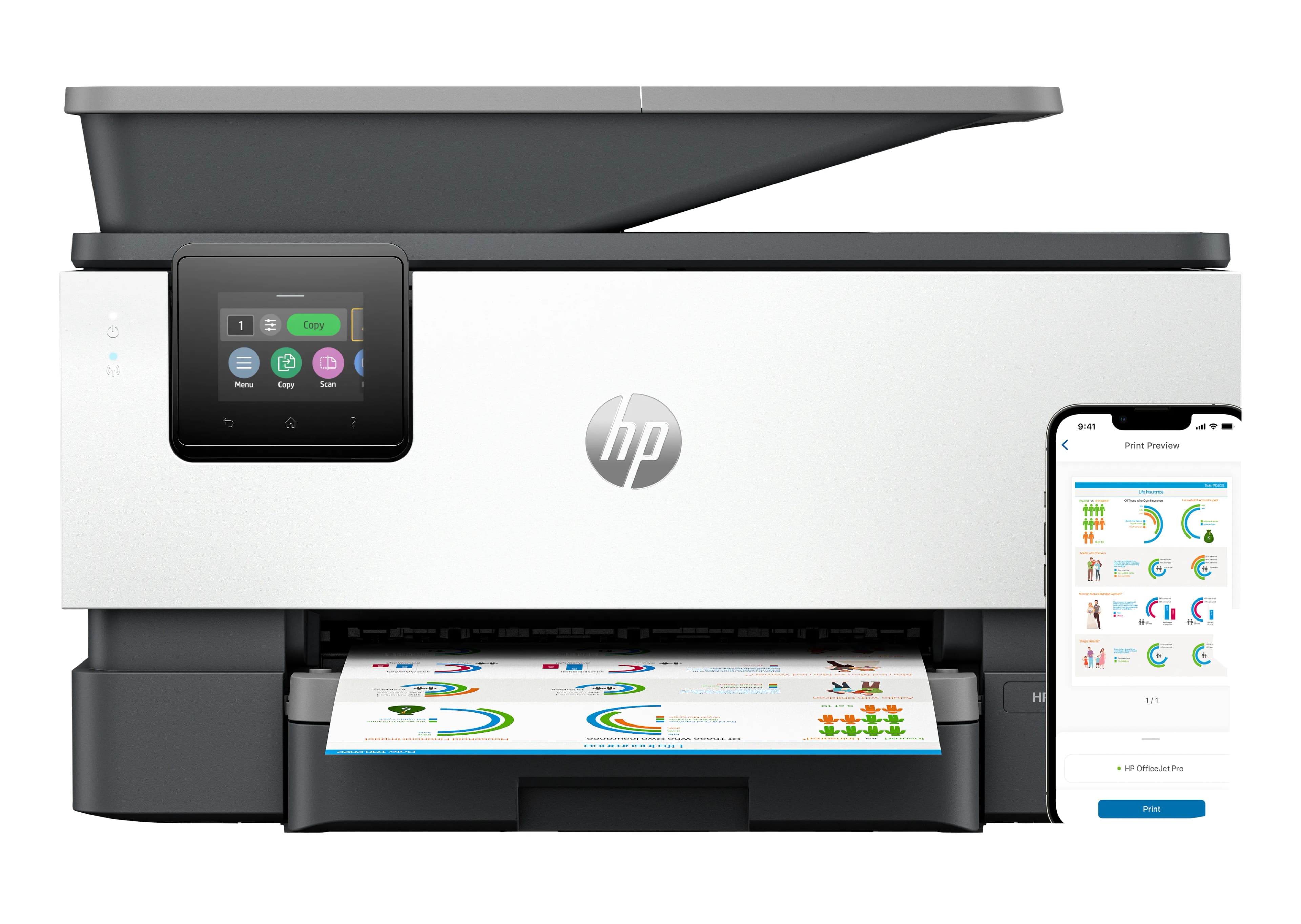 HP OfficeJet Pro 9120e A4 -mustesuihkumonitoimilaite