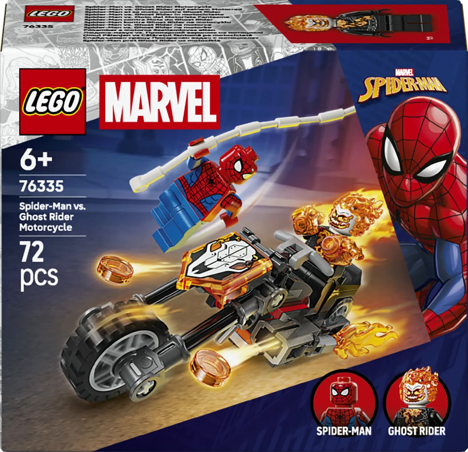 LEGO Marvel Spider-Man vs. Ghost Rider -moottoripyörä 76335