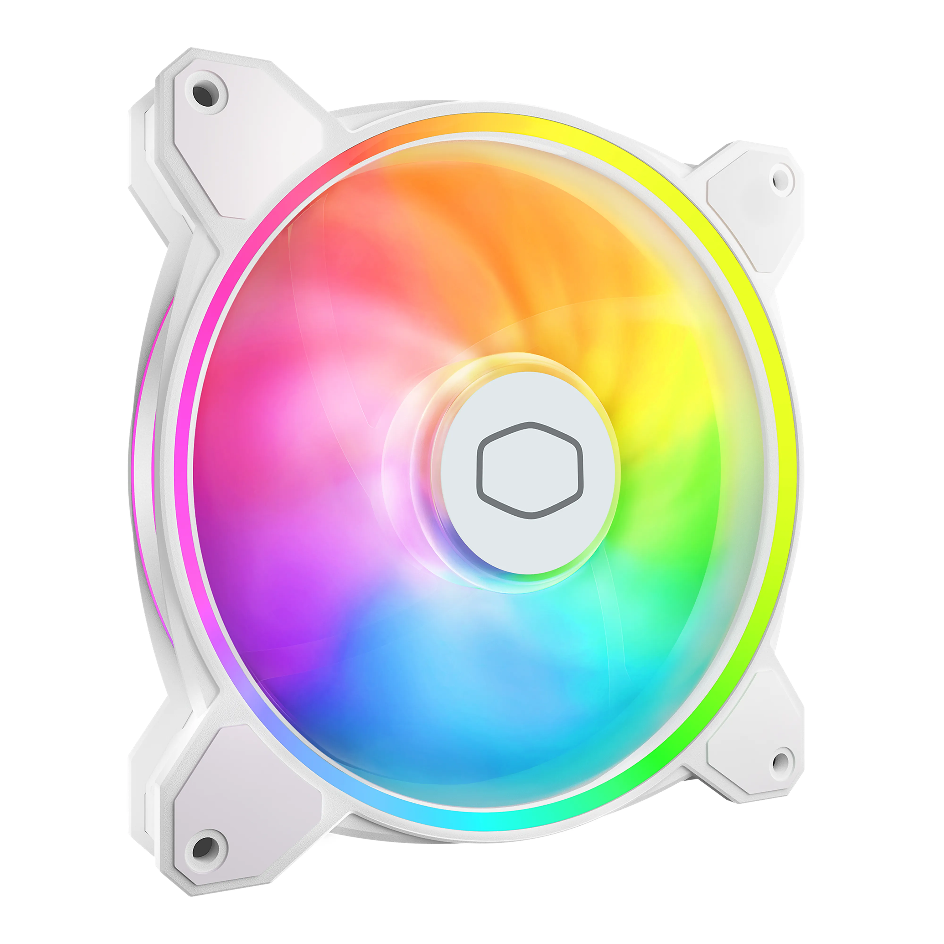 Cooler Master MasterFan MF140 HALO2, 140 mm, PWM ARGB -tuuletin, valkoinen