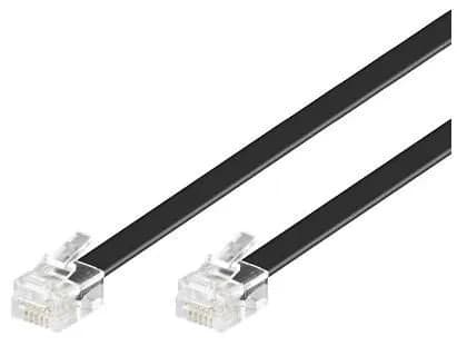 MicroConnect RJ12 2m -puhelinkaapeli, musta