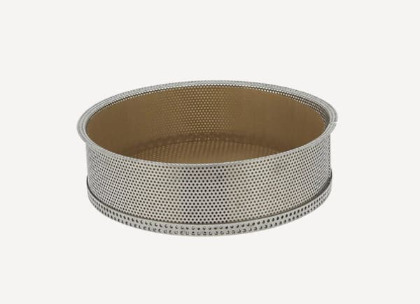 De Buyer Tondo Forato Pyöreä rei'itetty leivontavuoka ruostumatonta terästä 24 cm Hopea