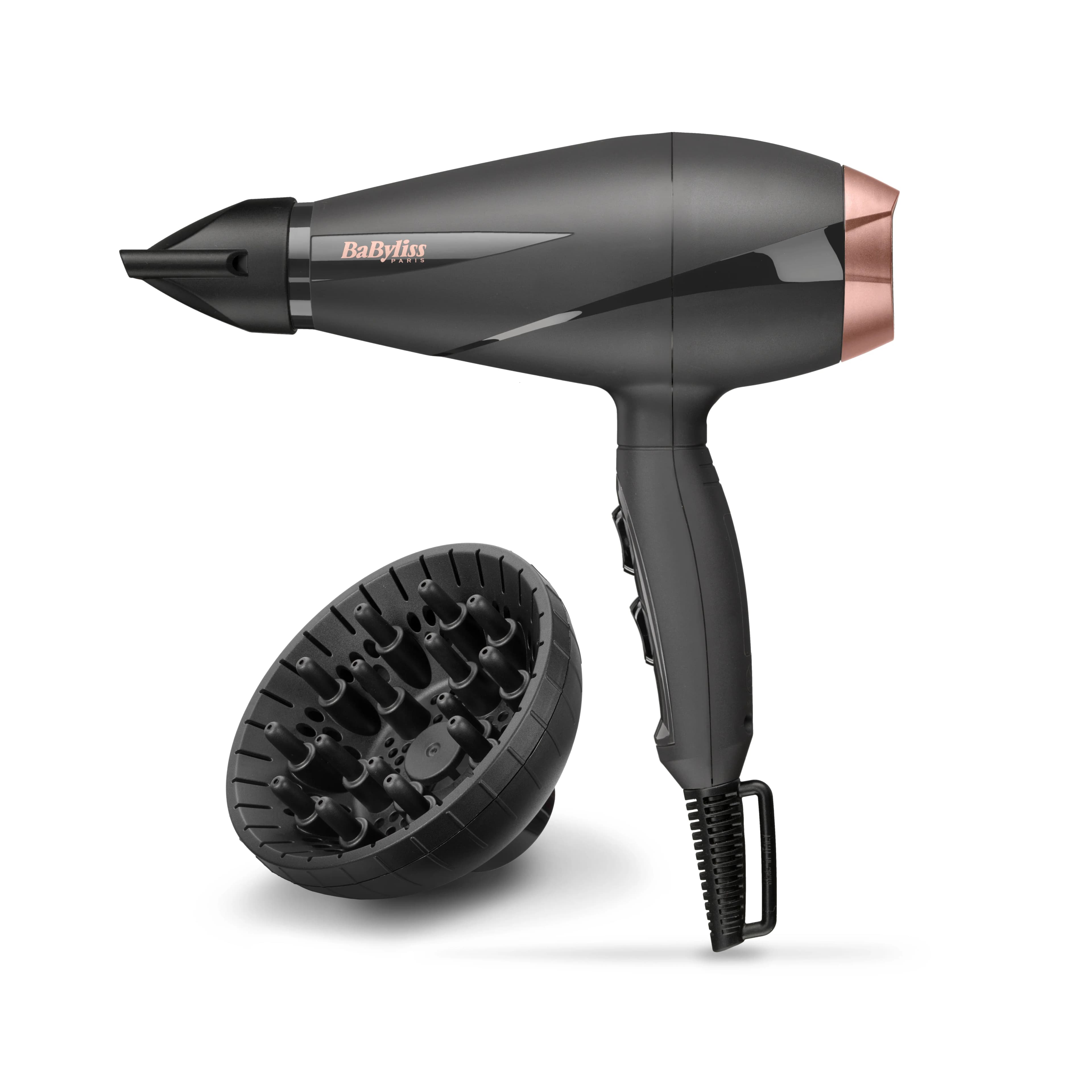 BaByliss 6709DE Smooth Pro 2100, 2100 W -hiustenkuivaaja, musta, Pink gold