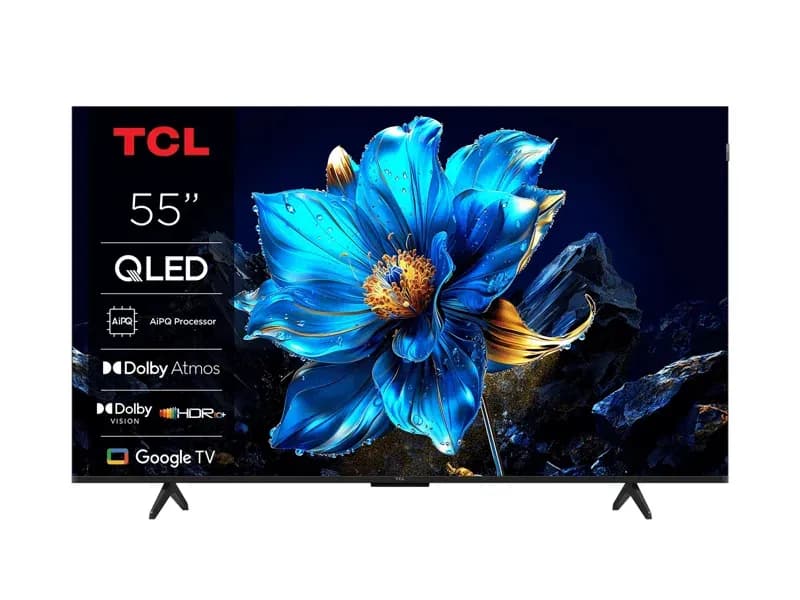 TCL 55T69C 55" 4K QLED Google TV, 60 Hz, Dolby Vision, HDR10+, metallic