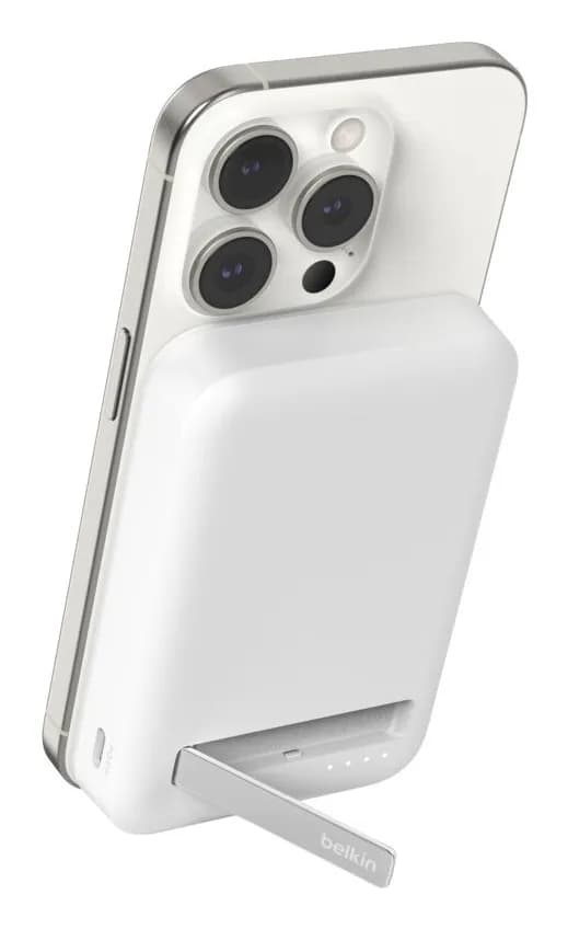 Belkin BoostCharge Pro Magnetic Power Bank with Qi2 15W 8K -varavirtalähde, Valkoinen