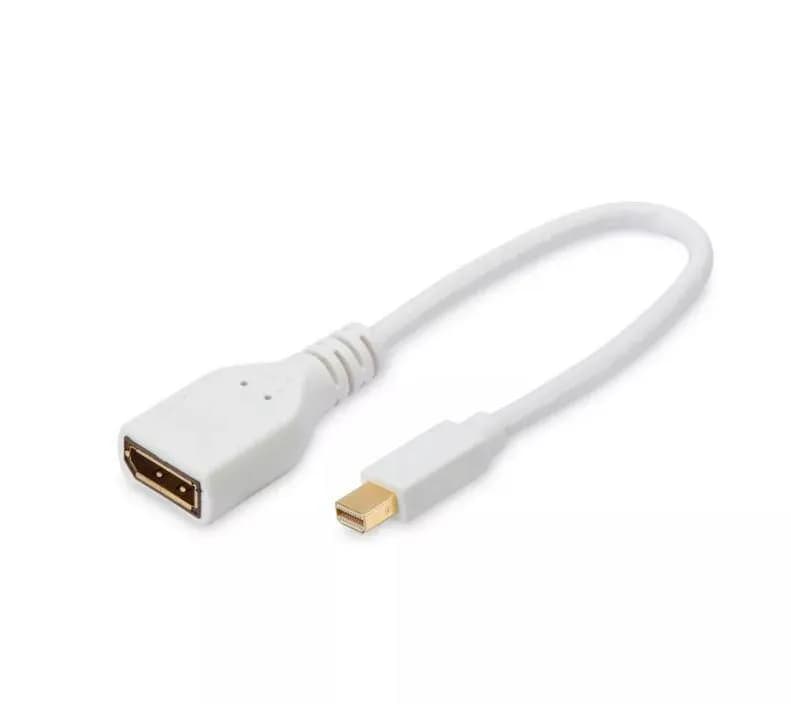MicroConnect Mini Displayport - Displayport M-F 15cm -adapteri, 15cm, Valkoinen