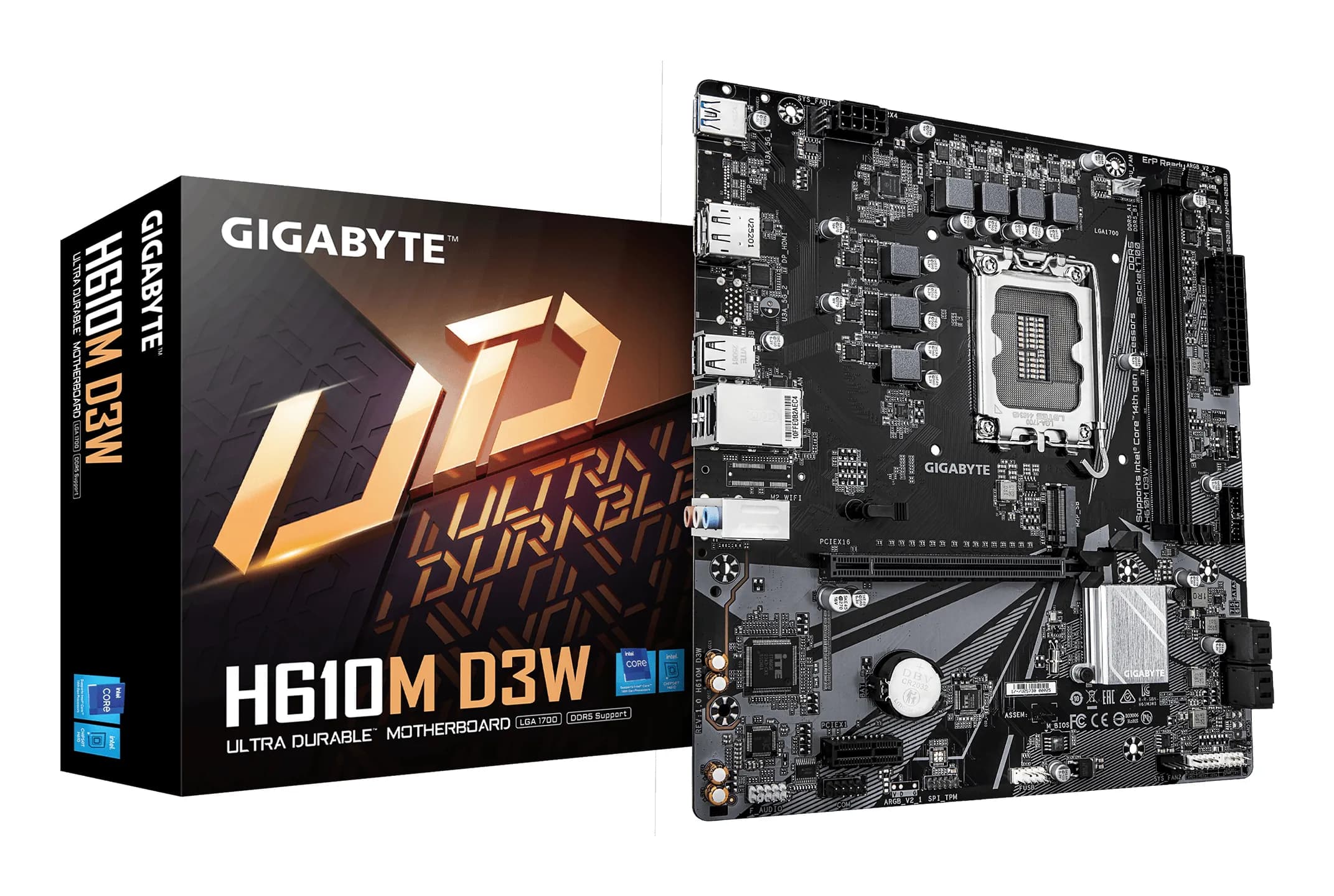 Gigabyte H610M D3W DDR5 LGA1700 mATX -emolevy