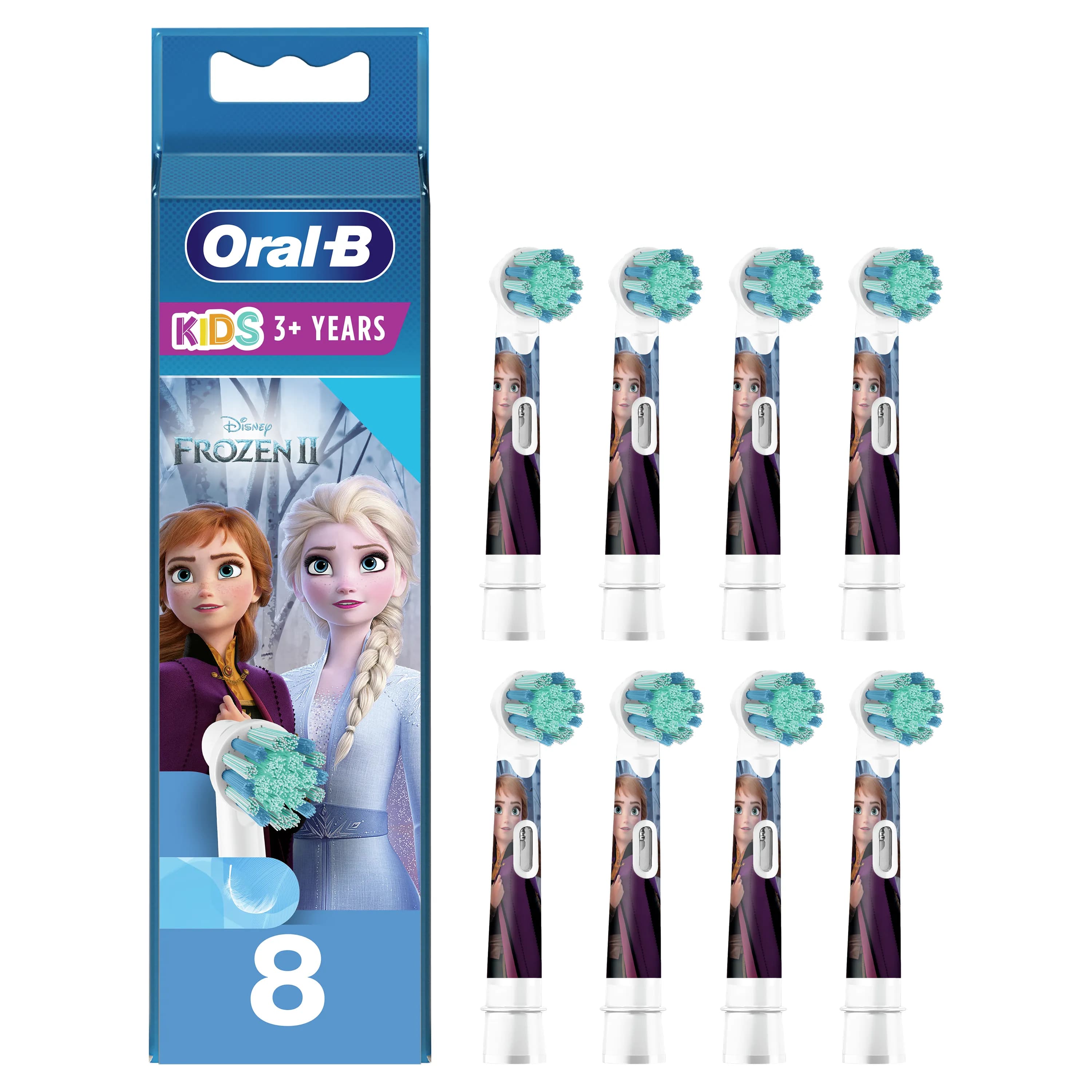 Oral-B Kids Frozen 8 kpl -vaihtoharjaspäät, Monivärinen