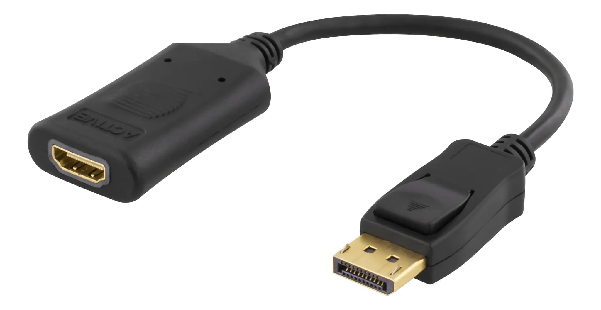 Deltaco  HDMI – DisplayPort -adapteri, Musta