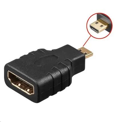 MicroConnect HDMI, 19 pin, Male - Micro HDMI, 19 pin, Female Adapter -adapteri, Musta