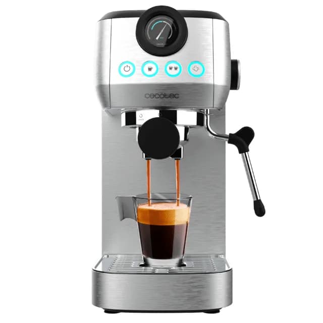 CECOTEC Power Espresso 20 Steel Pro -manuaalinen espressokone, ruostumaton teräs