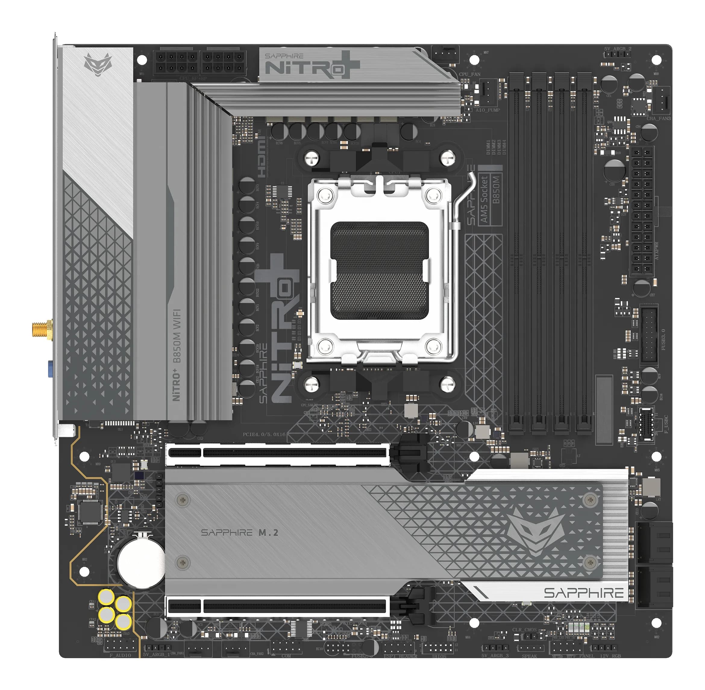 Sapphire NITRO+ B850M WIFI AM5 mATX -emolevy