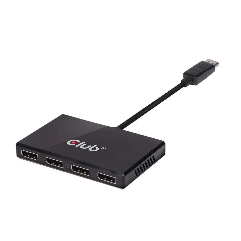 Club 3D SenseVision MST 1 - 4 DisplayPort 1.2 -jakaja, Musta