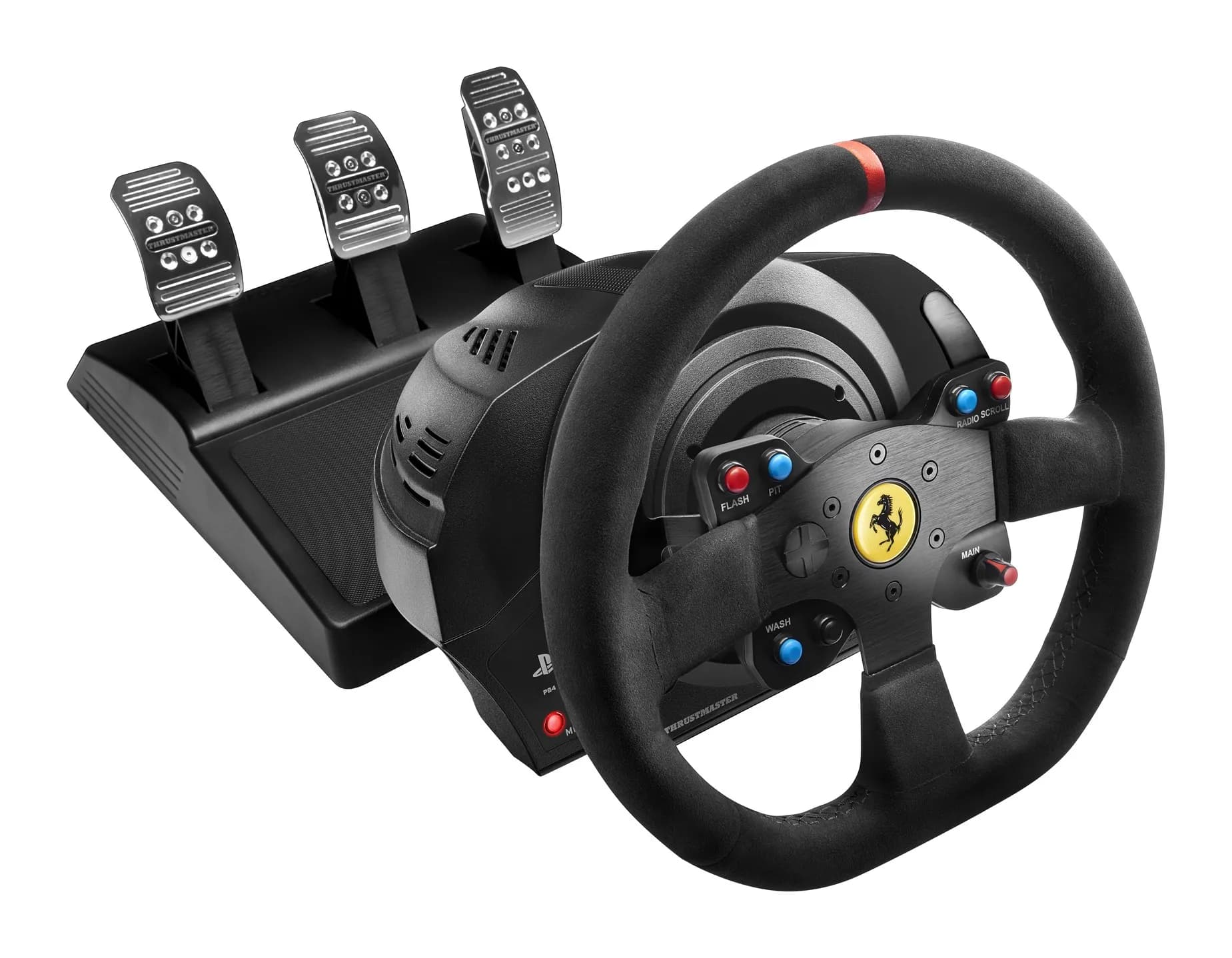 Thrustmaster T300 Ferrari Alcantara Edition -ohjauspyörä + polkimet, PS4