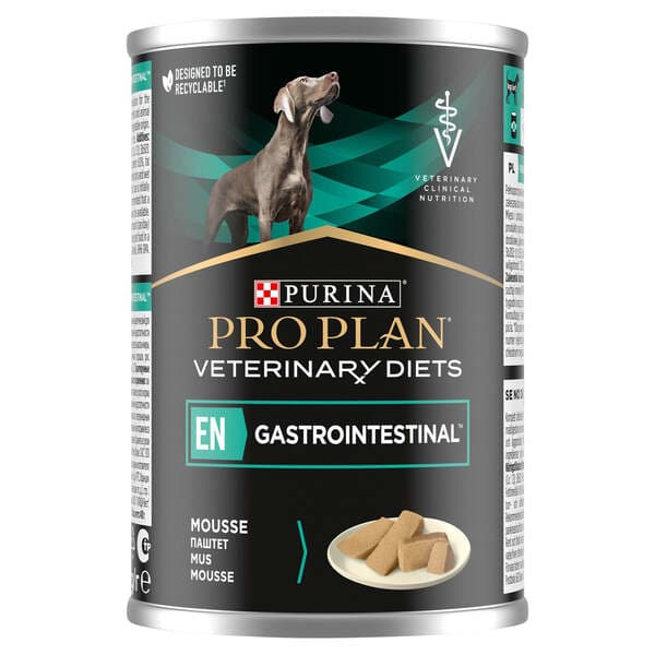 PURINA Pro Plan Veterinary Diets Canine EN Gastrointestinal Mousse, Koiran märkäruoka, Adult, Puppy, 400 g