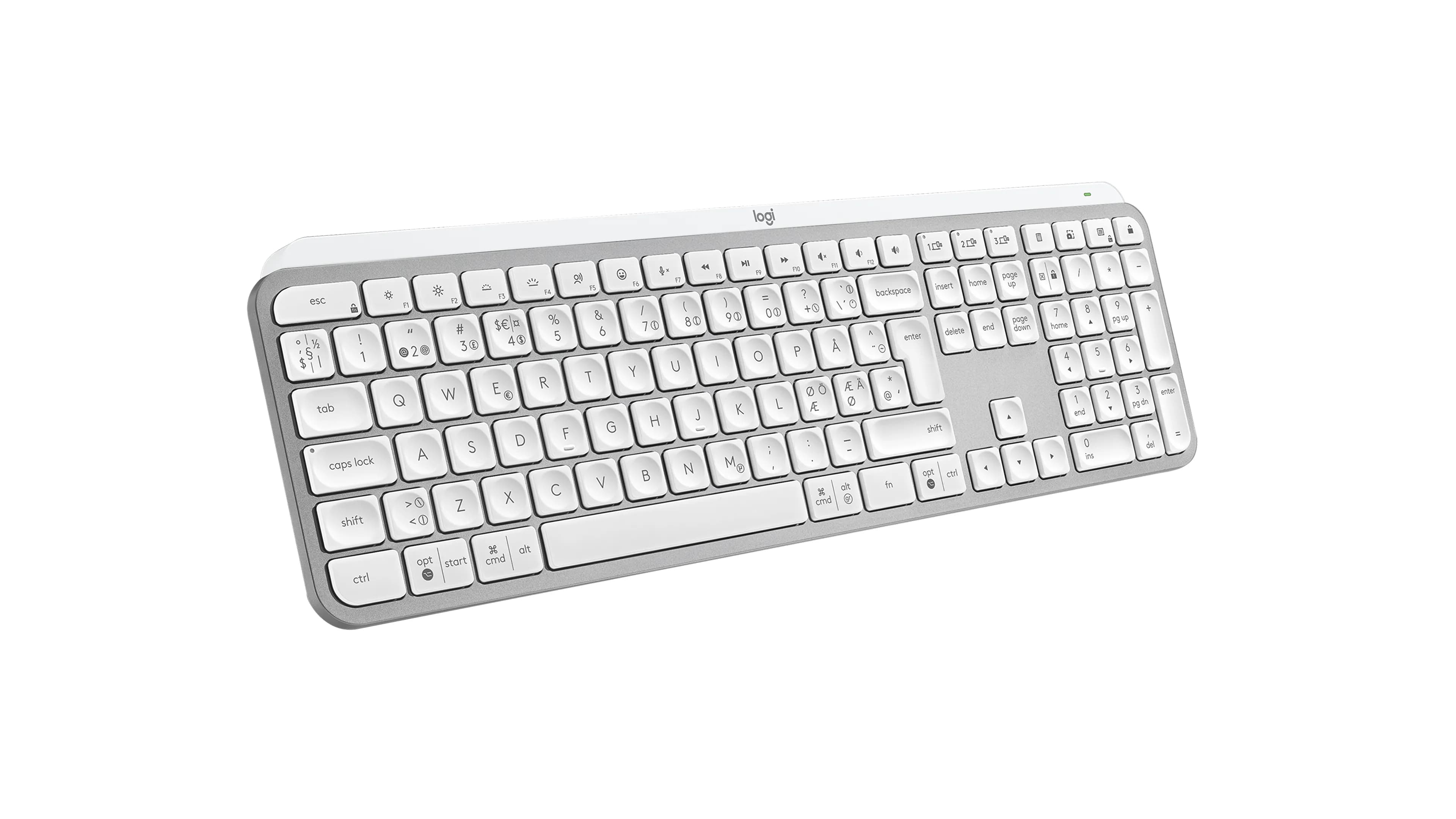 Logitech MX Keys S -langaton ergonominen näppäimistö, harmaa