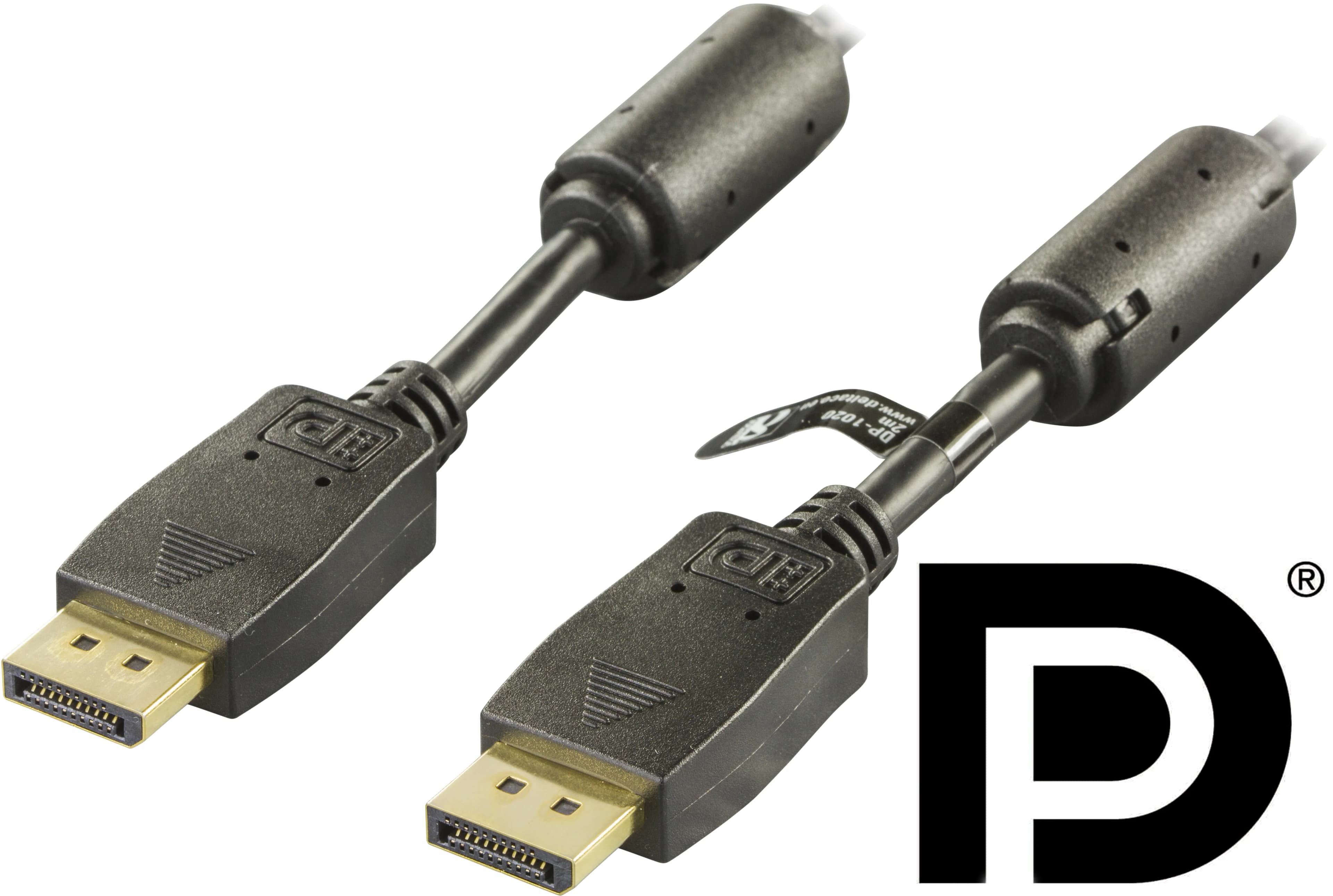 Deltaco DP-1010 DisplayPort 1.2 -kaapeli, jossa 4K, 1 m, musta