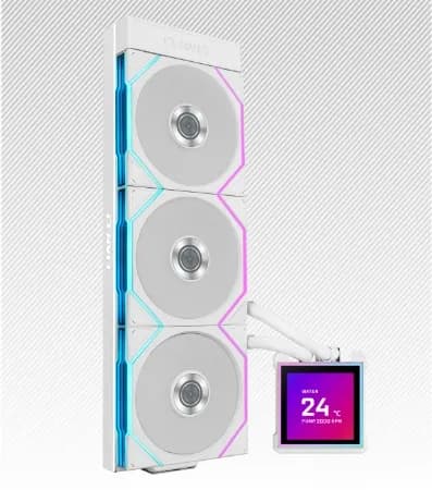 Lian Li HydroShift II LCD-S 360TL 360mm RGB -nestejäähdytin, valkoinen