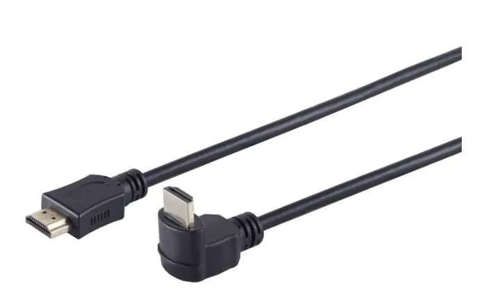 MicroConnect Angled HDMI 1.4 -kaapeli jossa Ethernet, 1 m, musta