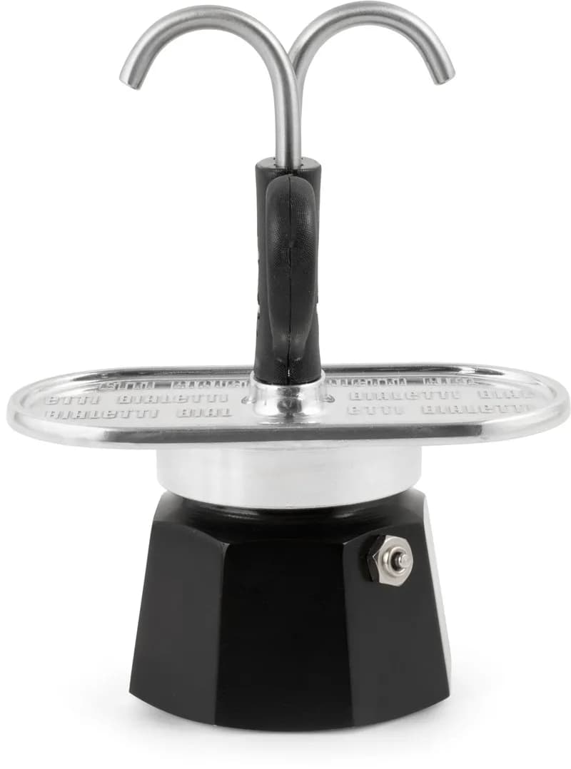 Bialetti Mini Express -mutteripannu, 2 kuppia, alumiini, musta