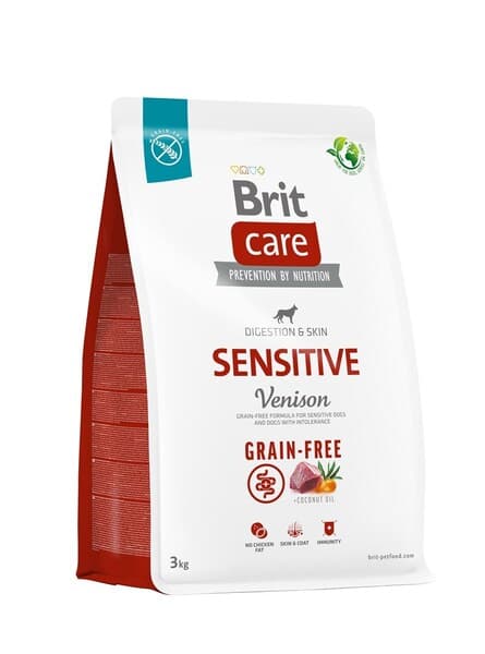 Brit Care Grain-free Sensitive Venison, Koiran kuivaruoka, Adult, 3 kg