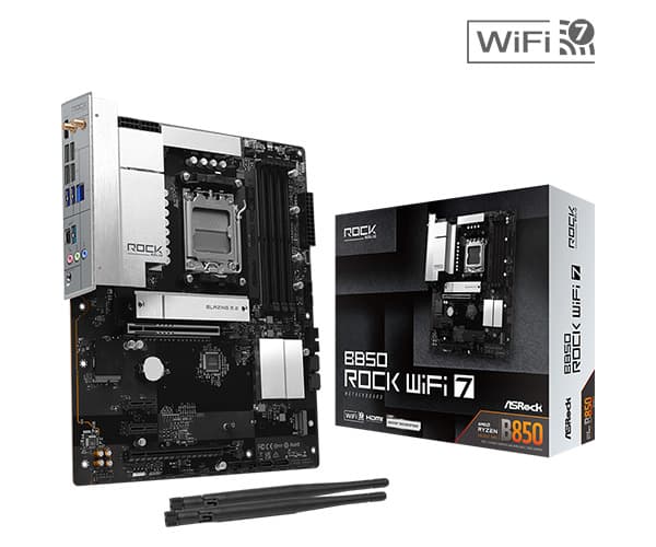 ASRock B850 Rock WiFi 7 AM5 ATX -emolevy