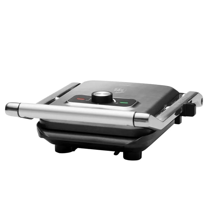 OBH Nordica Compact Grill & Panini Maker 6928 -pöytägrilli, 2000 W, harjattu teräs/teräs