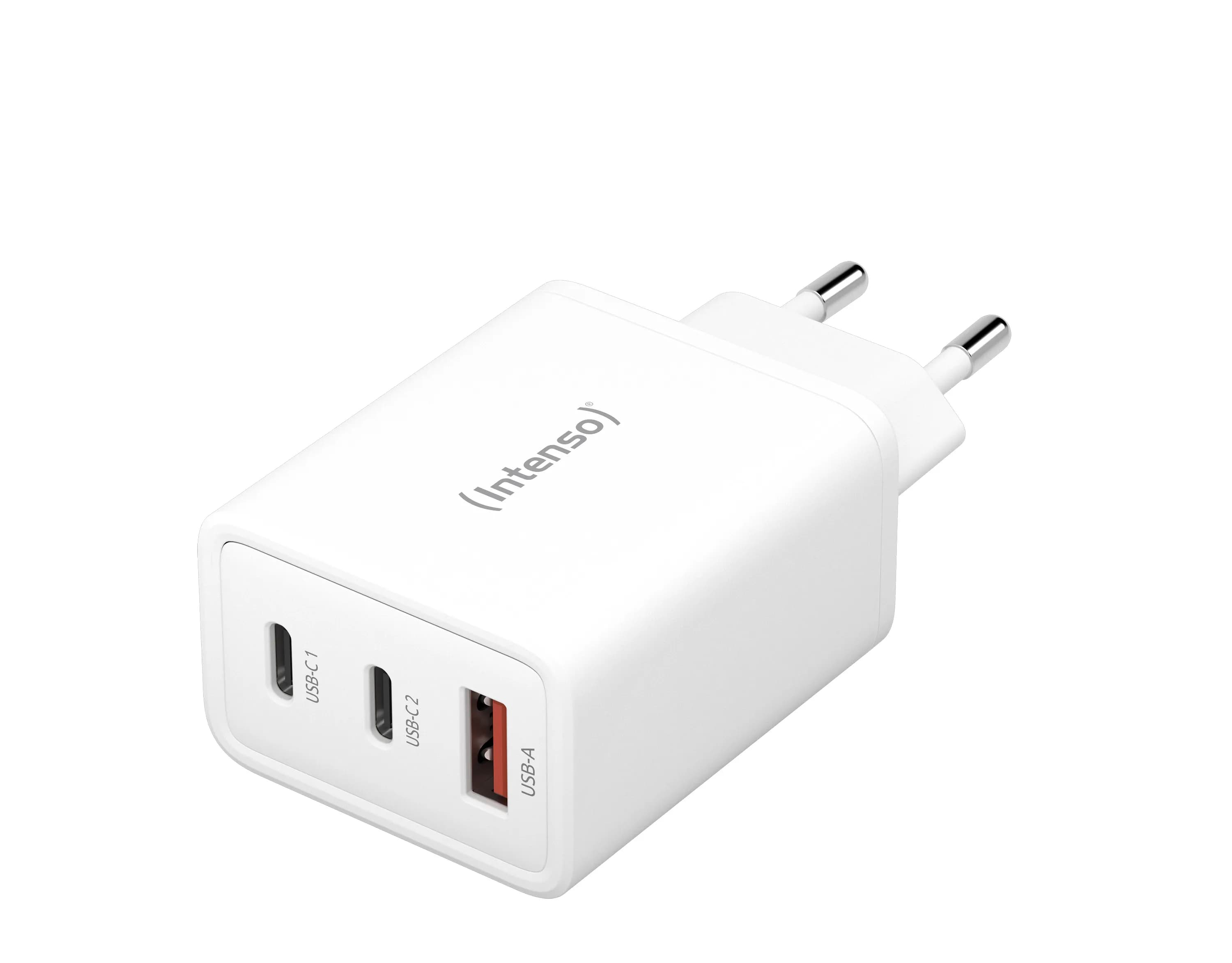 Intenso 1x USB-A2x USB-C 65W GaN Valkoinen - Virtasovitin