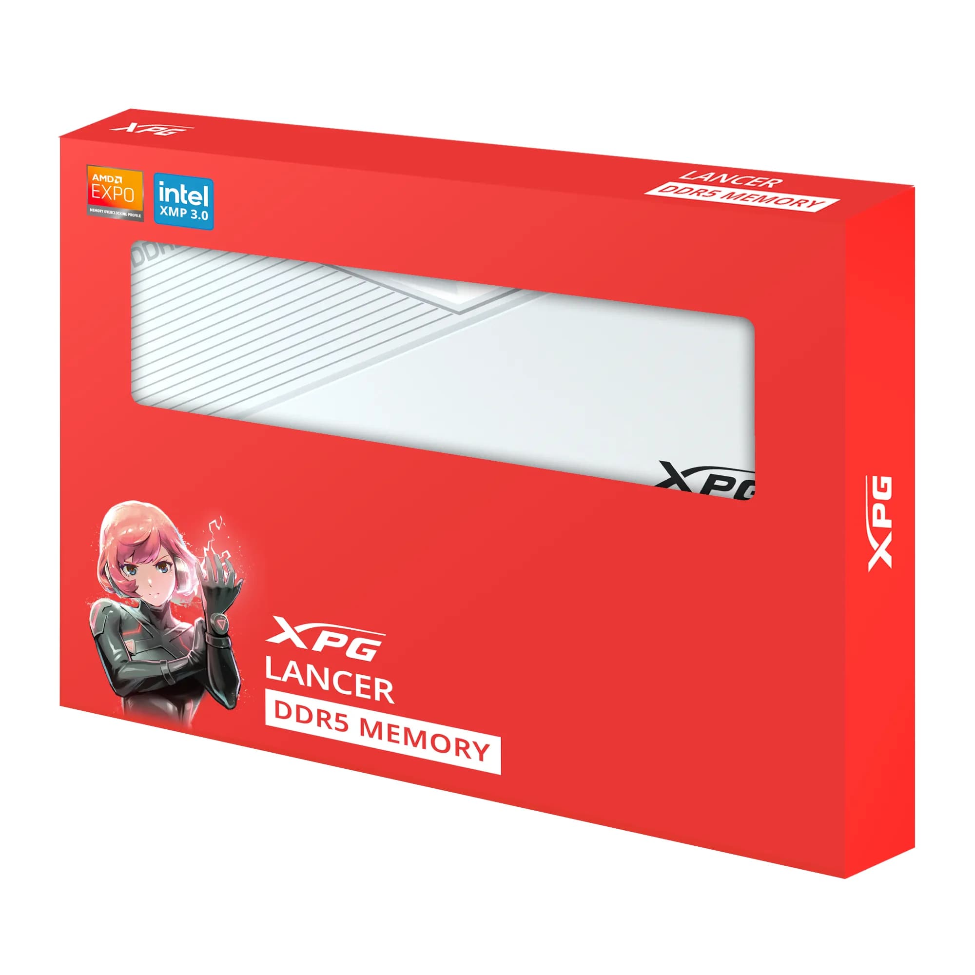ADATA XPG Lancer Blade 32 Gt (2 x 16 Gt) DDR5 6000 MHz, CL48 -muisti, valkoinen (XMP/EXPO)