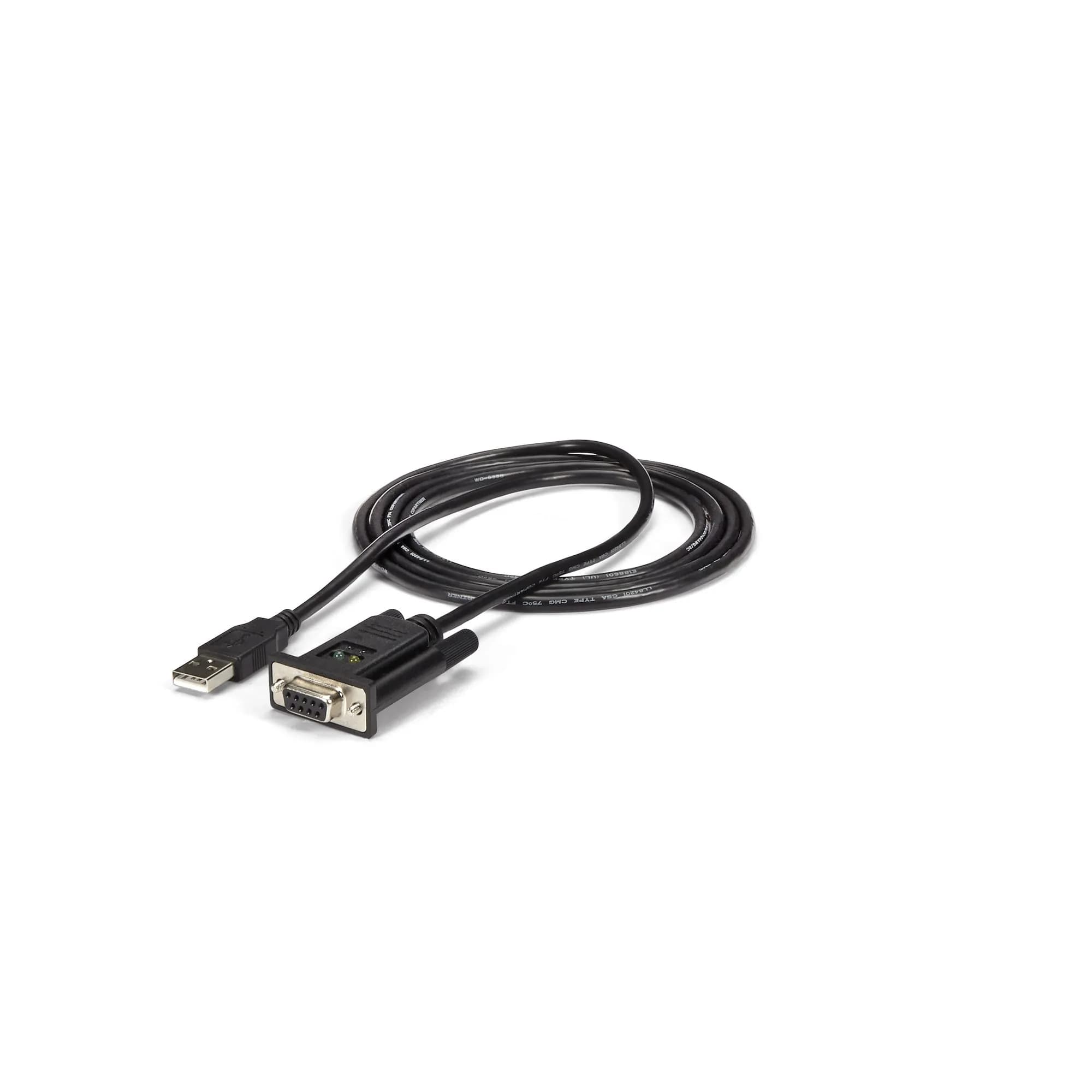 StarTech USB to Serial RS232 Adapter -adapteri, 1.8m, Musta