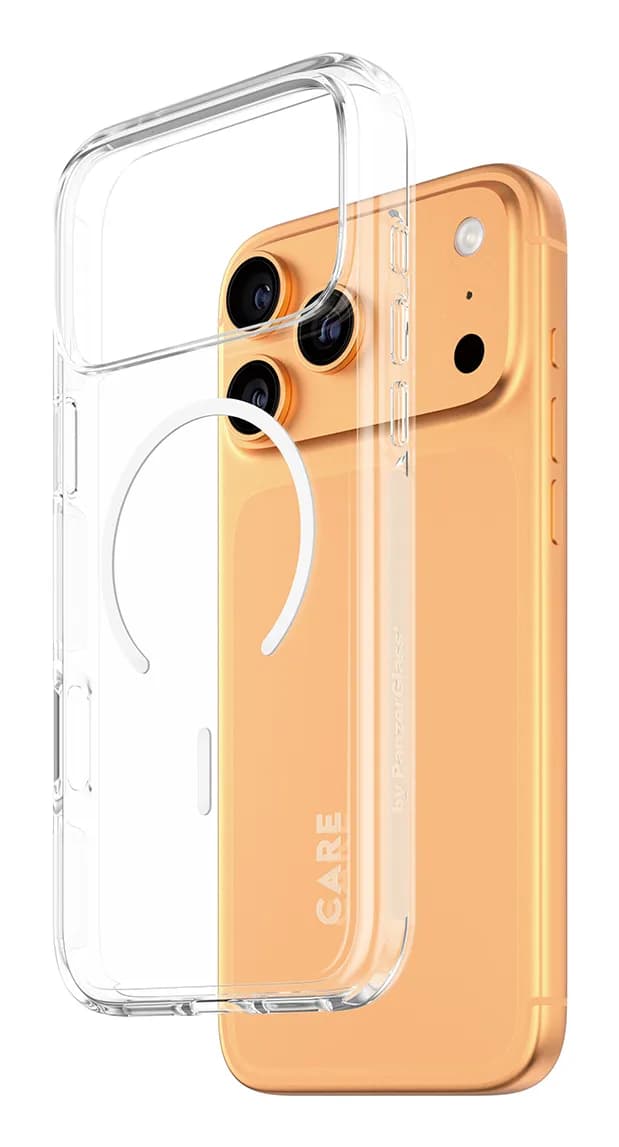 CARE by PanzerGlass Flagship Case Urban Explorer with White MagSafe, iPhone 17 Pro Max -suojakuori, läpinäkyvä