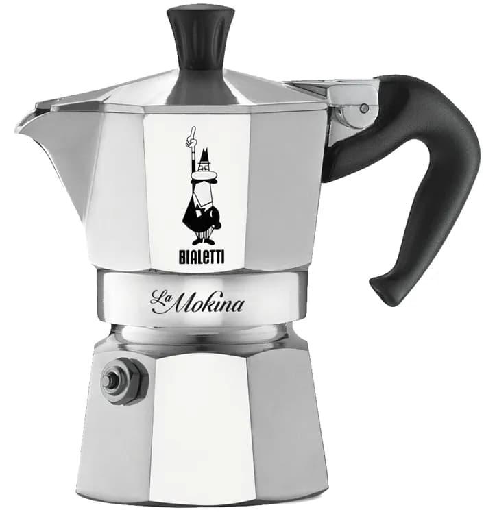 Bialetti la mokina -espressokeitin, hopea, 1 kuppi