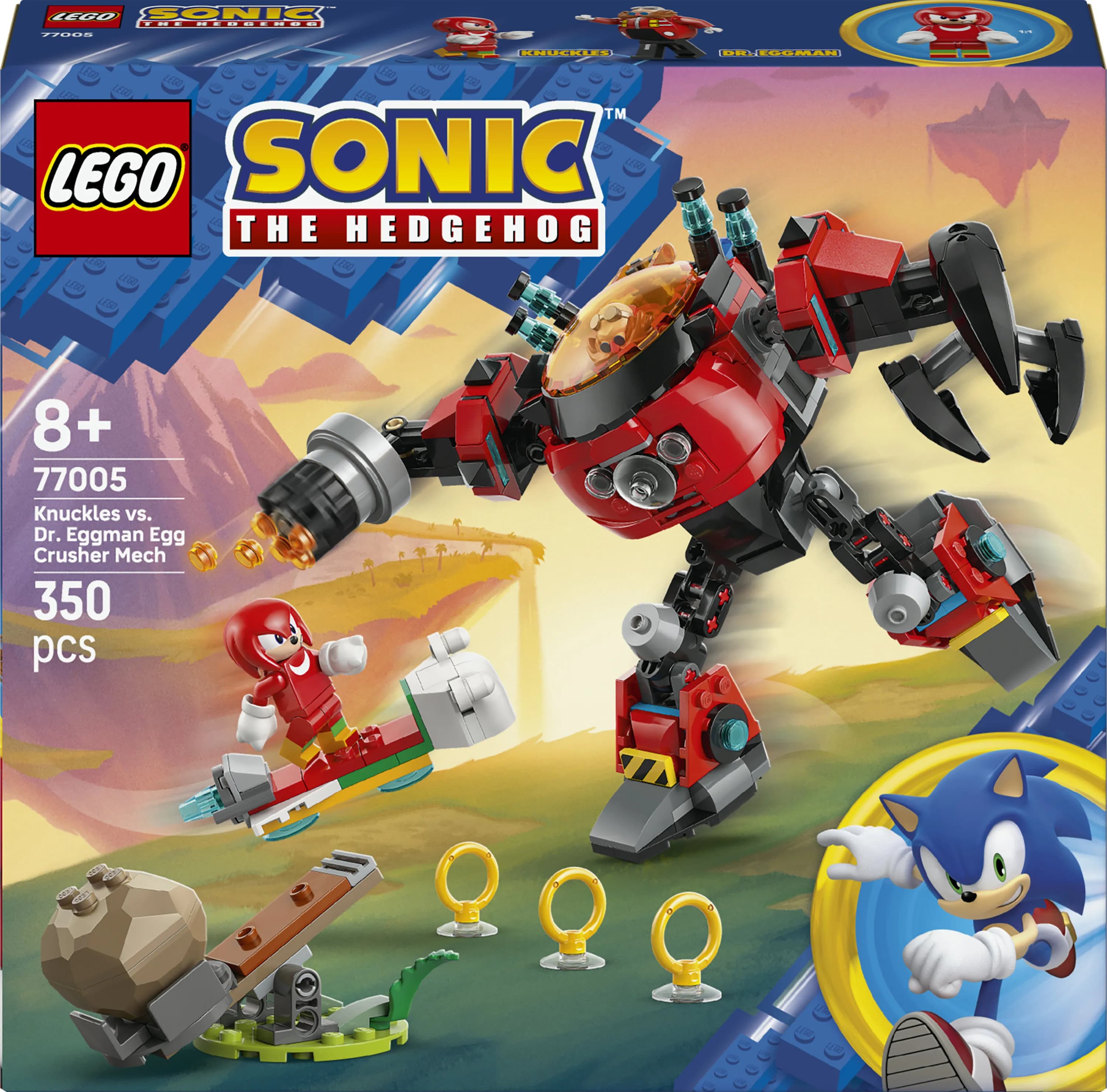 LEGO Sonic the Hedgehog Knuckles vastaan Dr. Eggman ja Egg Crusher –robotti 77005