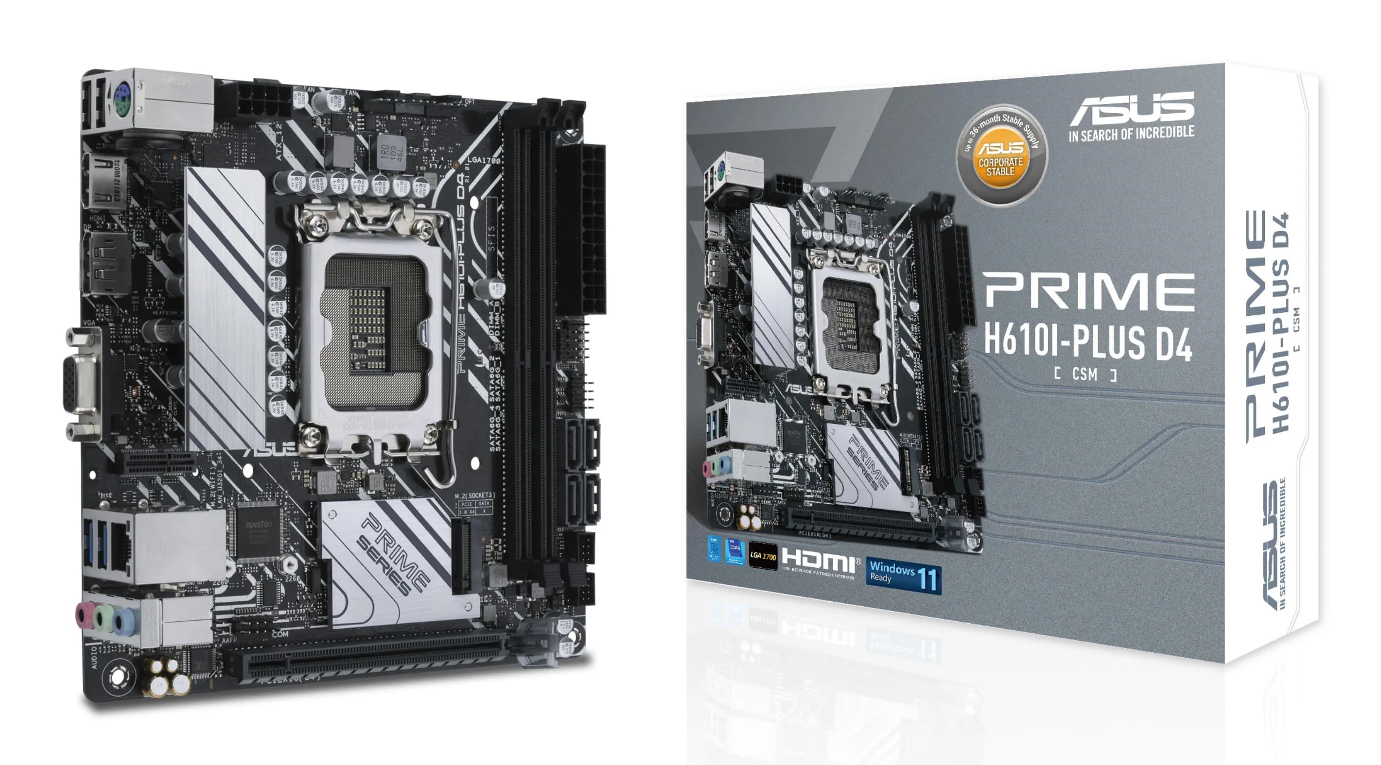 Asus PRIME H610I-PLUS D4-CSM LGA1700 Mini-ITX -emolevy