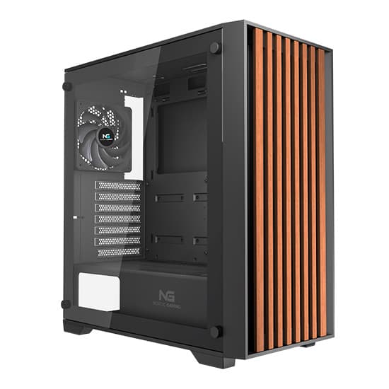 Nordic Gaming NGC-6857 Ratatosk -miditornikotelo ikkunalla, musta