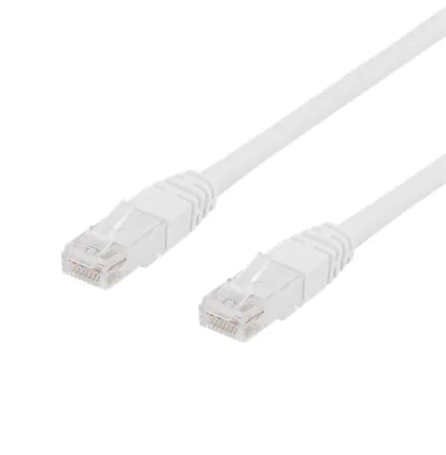 Deltaco Cat6 U/UTP RJ45 2m -verkkokaapeli, valkoinen