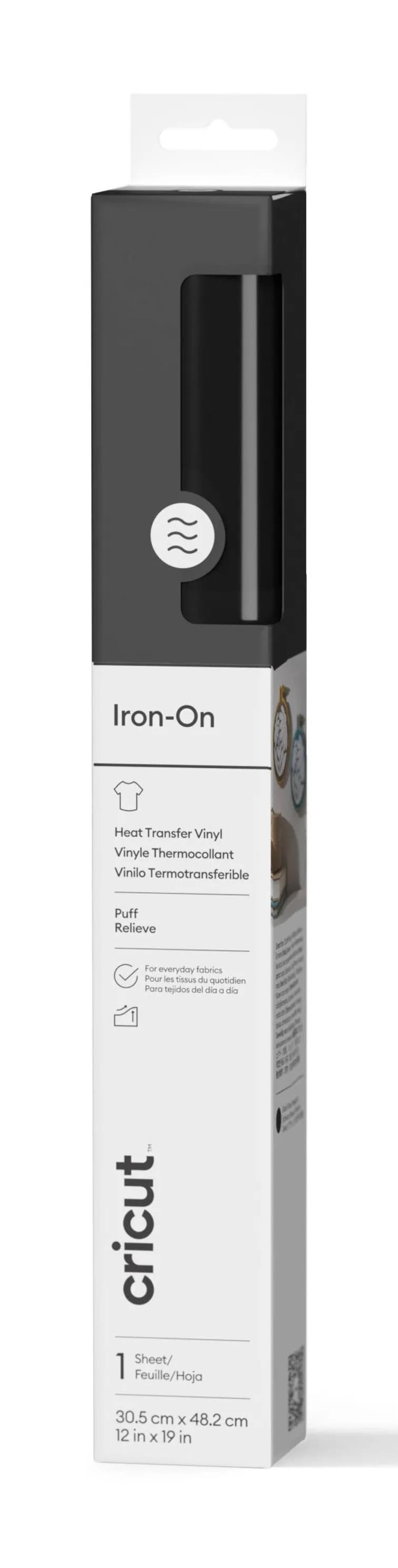 Cricut Puff Iron-On BLACK 30x48cm