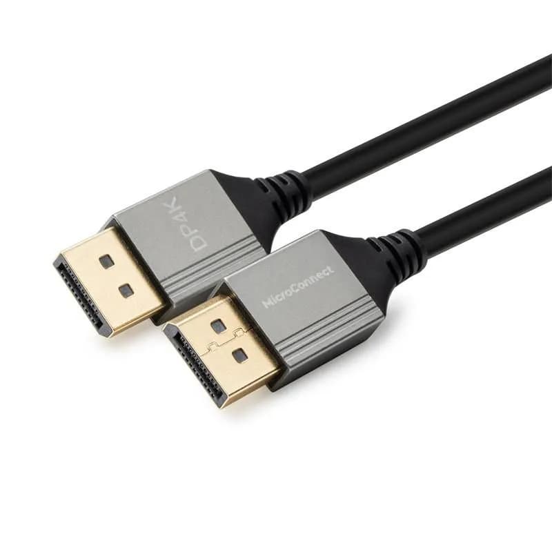 MicroConnect DisplayPort 1.2 Ultra Slim -kaapeli, jossa 4K, 1 m, musta