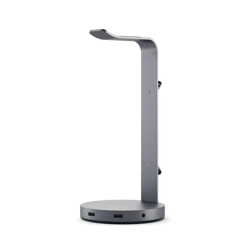 Satechi Aluminum Headphone Stand with USB Hub -kuuloketeline, Tähtiharmaa