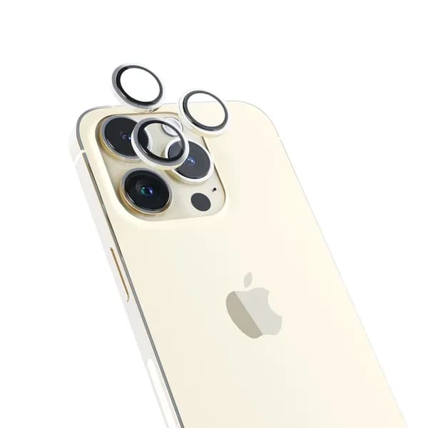 Epico Aluminium Lens, iPhone 14 Pro / 14 Pro Max -kameran linssinsuoja, Kulta