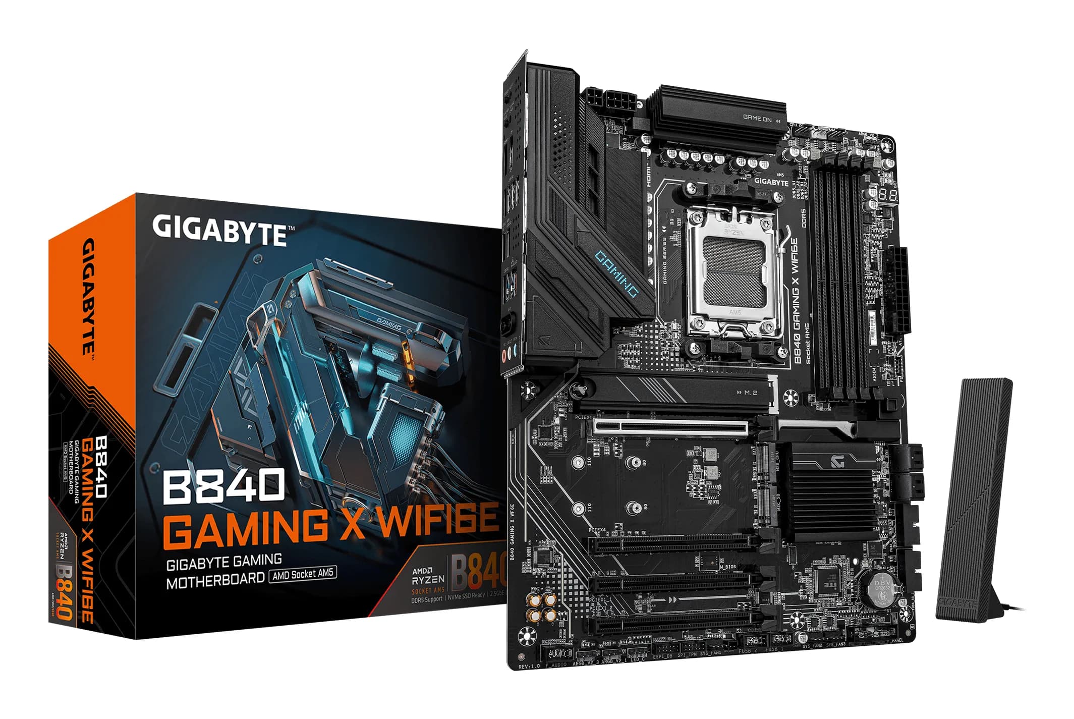 Gigabyte B840 GAMING X WiFi 6E AM5 ATX -emolevy