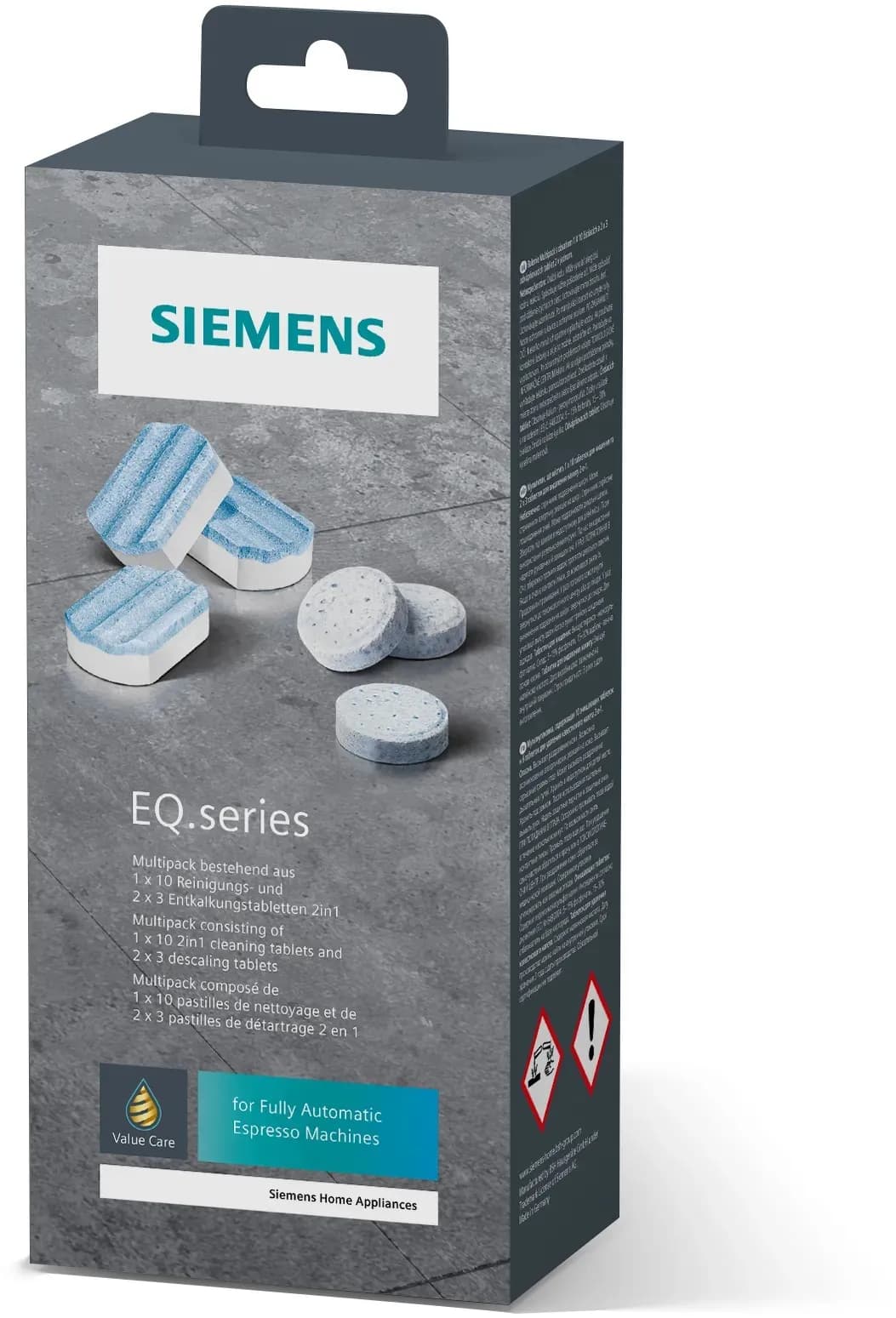 Siemens EQ -puhdistus- ja kalkinpoistotablettien monipakkaus TZ80003A