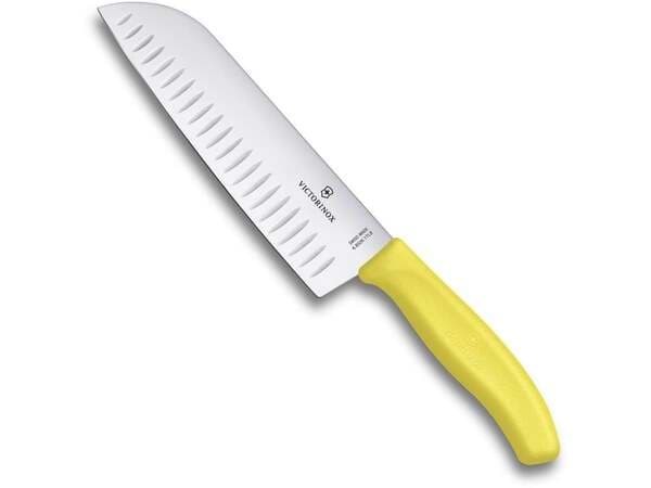 Victorinox Swiss Classic Santoku-veitsi, 17 cm, keltainen