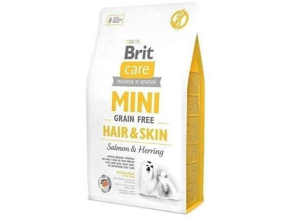 Brit Care Mini Grain Free Hair & Skin Salmon & Herring, Koiran kuivaruoka, Adult, 7 kg