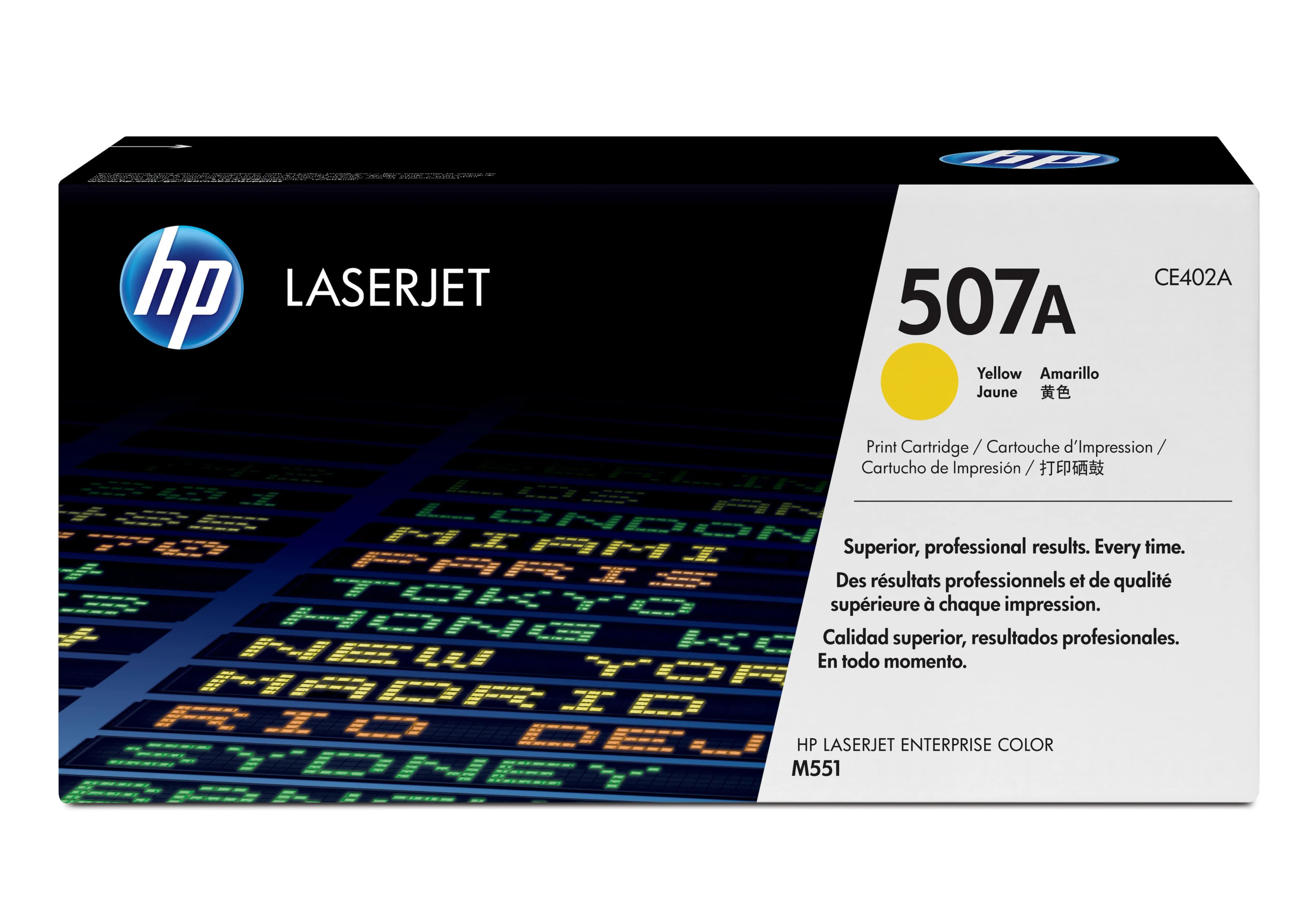 HP 507A -laservärikasetti, keltainen