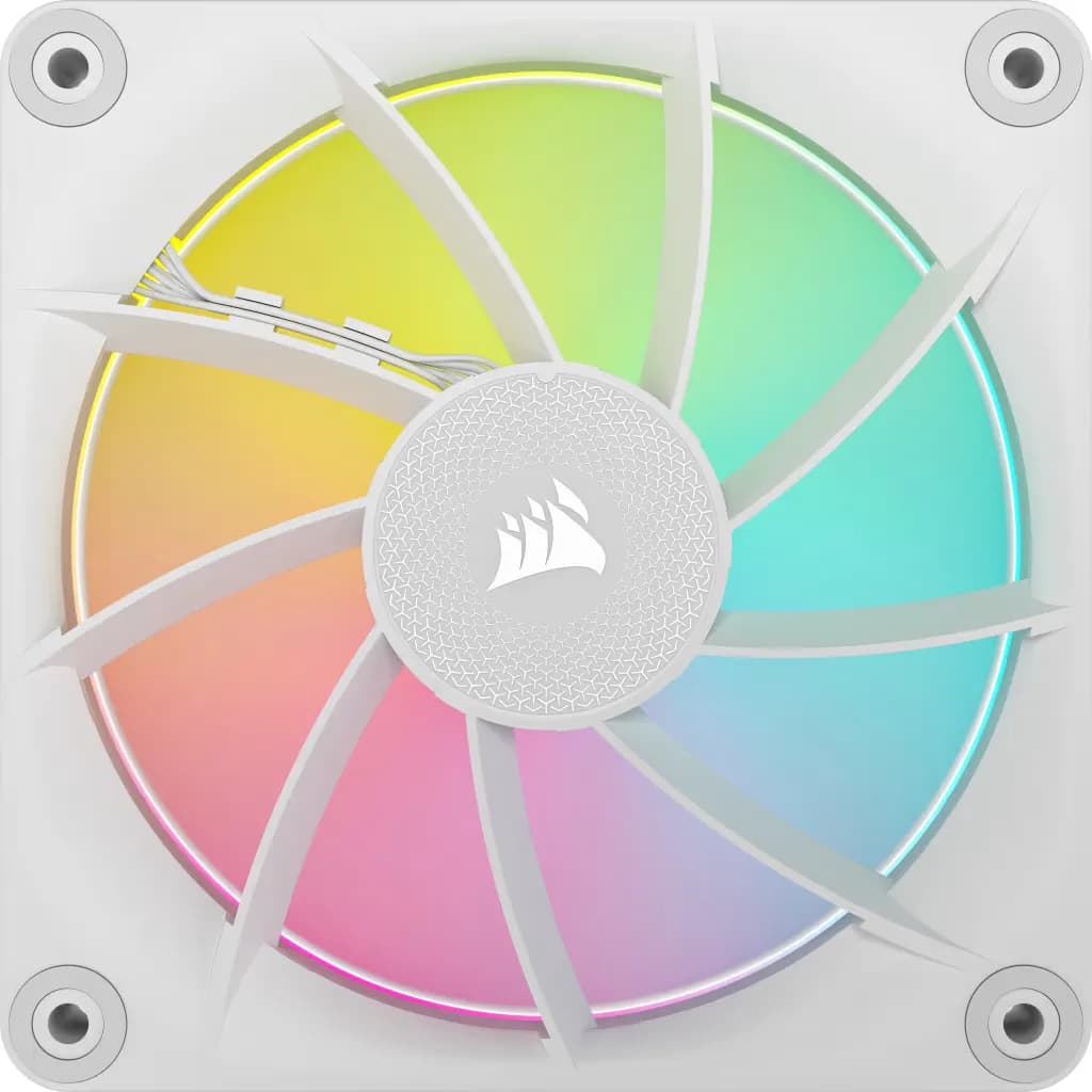 Corsair iCUE LINK LX120 RGB 120 mm PWM -kotelotuuletin - Valkoinen