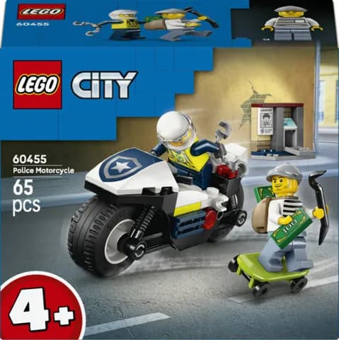 LEGO City Takaa-ajo poliisimoottoripyörällä 60455