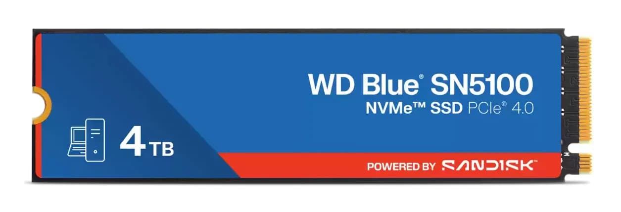 WD Blue SN5100 4 Tt M.2 PCIe 4.0 NVMe -SSD-levy