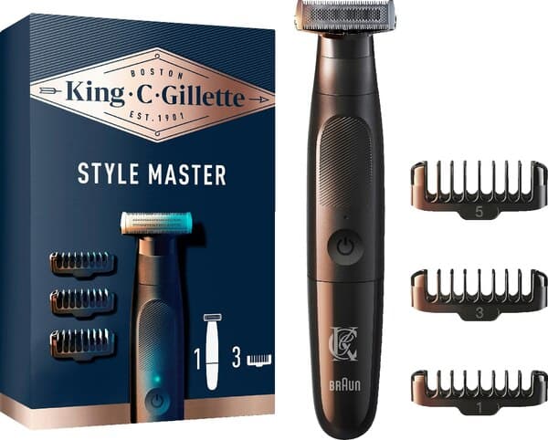 Gillette King C. Gillette Style Master XT3000 -partatrimmeri, hopea/musta