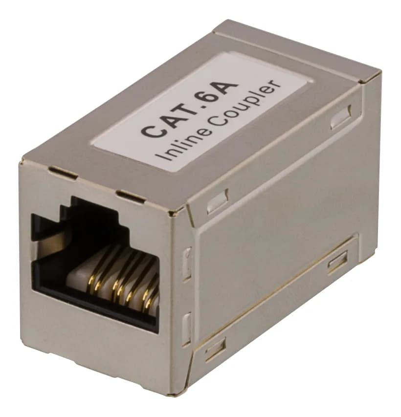 DELTACO jatkoliitin CAT6a, FTP (suojattu), naaras-naaras, hopea